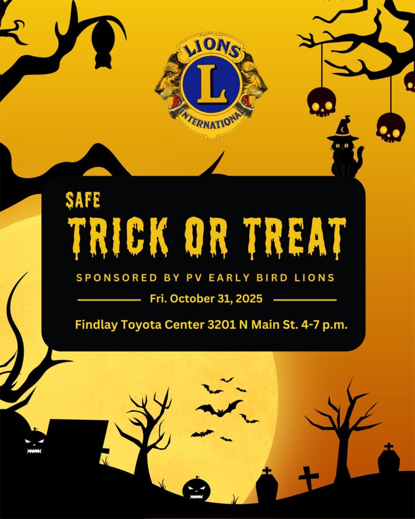 Safe Trick or Treat 2025 Prescott Valley Early Bird Lions
